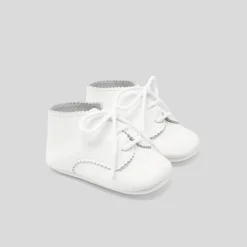 Bottons en cuir bébé - blanc jacadi