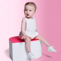 Bottons en cuir bébé - blanc jacadi