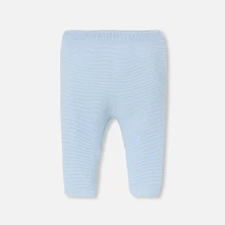 Caleçon bébé en point mousse - bleu pale