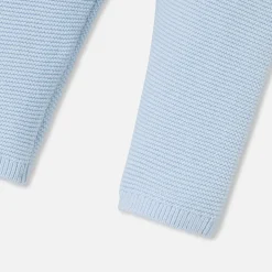 Caleçon bébé en point mousse - bleu pale