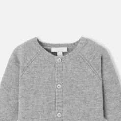 Cardigan bébé en cachemire - gris chine clair jacadi