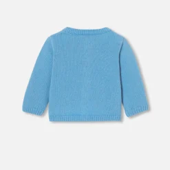 Cardigan bébé en cachemire - bleu de prusse