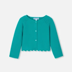 Cardigan bébé fille - vert emeraude