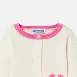 Cardigan bébé fille en jersey - blanc doux/multicolore