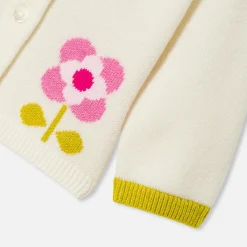Cardigan bébé fille en jersey - blanc doux/multicolore