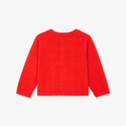 Cardigan bébé fille en jersey - tangerine