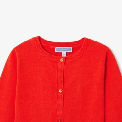Cardigan bébé fille en jersey - tangerine