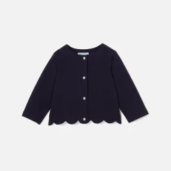 Cardigan bébé fille en molleton - marine jacadi