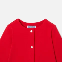 Cardigan bébé fille en molleton - rouge jacadi