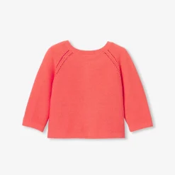 Cardigan bébé fille en point mousse