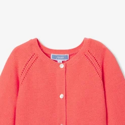 Cardigan bébé fille en point mousse