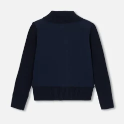Cardigan bi-matière enfant garçon - marine jacadi