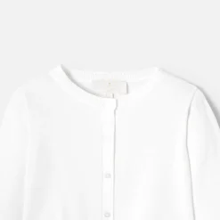 Cardigan court enfant fille - blanc jacadi