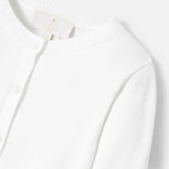 Cardigan court enfant fille - blanc jacadi