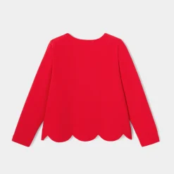 Cardigan en molleton enfant fille - rouge jacadi