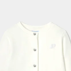 Cardigan en molleton enfant fille - blanc doux jacadi