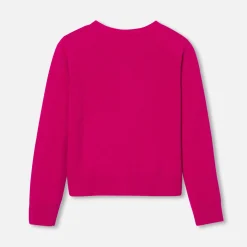 Cardigan enfant fille - framboise