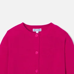 Cardigan enfant fille - framboise