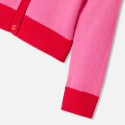 Cardigan enfant fille - rose/multicolore