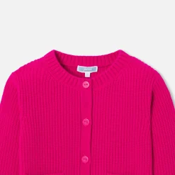 Cardigan enfant fille - rose grenadine