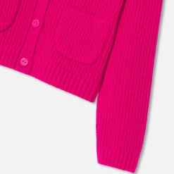 Cardigan enfant fille - rose grenadine