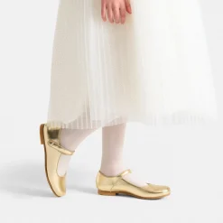 Charles IX enfant fille en cuir glacé - or jaune