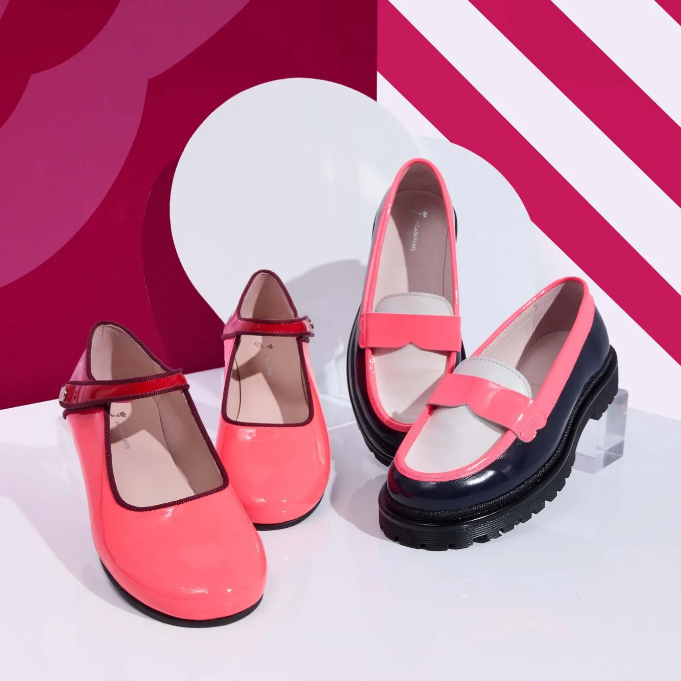 Charles IX enfant fille en cuir verni - rose