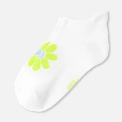 Chaussettes basses enfant fille - blanc/vert