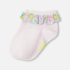 Chaussettes bébé fille à volants - rose pale jacadi