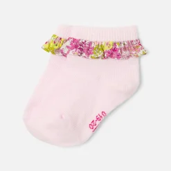 Chaussettes bébé fille à volant - multicolore