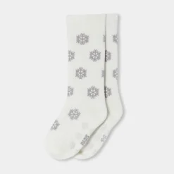 Chaussettes hautes enfant garçon - gris/blanc