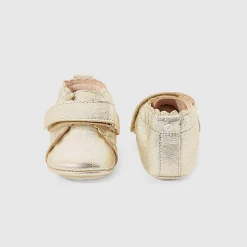 Chaussons bébé fille - or