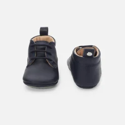 Chaussons bébé garçon en cuir - marine jacadi