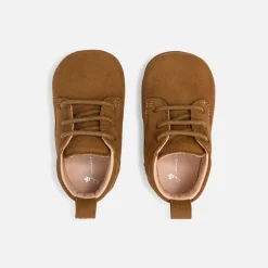 Chaussons bébé garçon en cuir - naturel