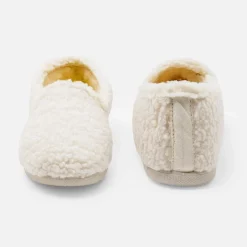 Chaussons en sherpa enfant fille - ecru/beige