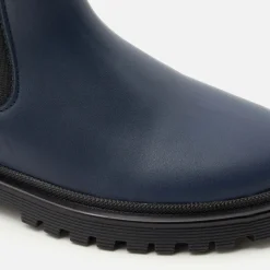Chelsea boots enfant fille en cuir lisse - marine jacadi