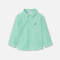 Chemise bébé garçon - blanc/vert