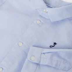 Chemise bébé garçon en Oxford - bleu/blanc
