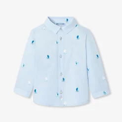 Chemise bébé garçon en Oxford - nuage