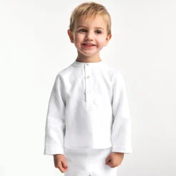 Chemise en lin bébé garçon - blanc jacadi