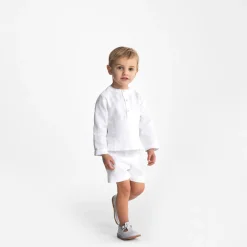 Chemise en lin bébé garçon - blanc jacadi