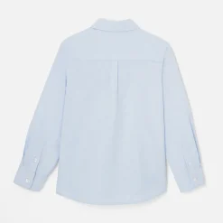 Chemise enfant en Oxford - bleu/blanc