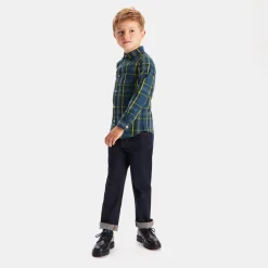 Chemise enfant garçon à carreaux - marine/multicolore
