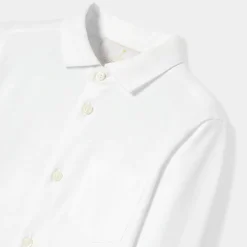Chemise enfant garçon en coton mercerisé - blanc jacadi