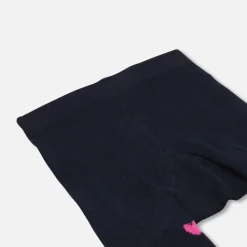 Collants bébé fille motif cœur tulipe - marine/multicolore