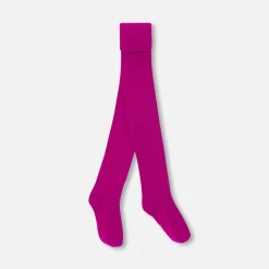 Collants unis enfant fille - fuschia fonce