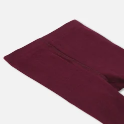 Collants unis enfant fille - bordeaux