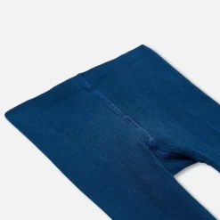 Collants unis enfant fille - petrole