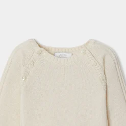 Combinaison bébé en cachemire - blanc doux jacadi