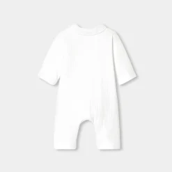 Combinaison bébé en jersey quilté - blanc jacadi